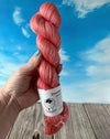 Coral Reef, pink orange Bamboo Linen Treasures Yarn, Fingering Weight Yarn