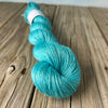 Kiss From A Mermaid, teal Bamboo Linen Treasures Yarn, Fingering Weight Yarn