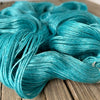 Kiss From A Mermaid, teal Bamboo Linen Treasures Yarn, Fingering Weight Yarn