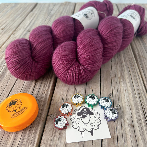 Cable Cowl Knitting Kit, Organic Merino Sport Treasures Yarn