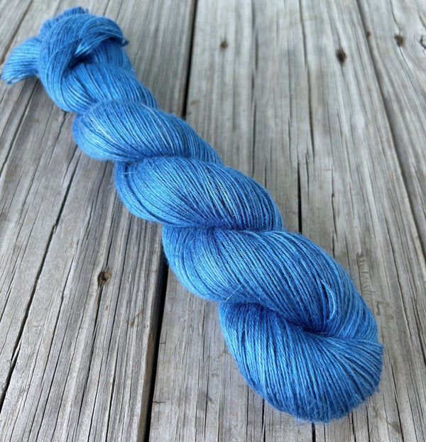 Royalty, Royal Blue Bamboo Linen Treasures Yarn, Fingering Weight Yarn