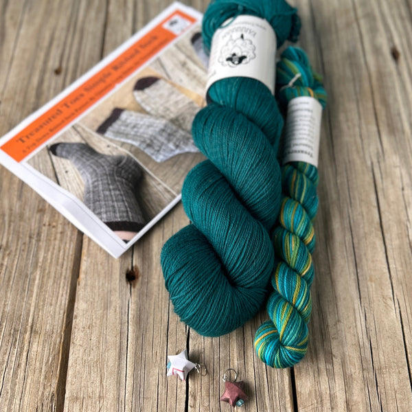 Sock Knitting KIT, Treasured Toes Sock Yarn
