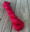 Swift Tides, Red Fuchsia Bamboo Linen Treasures Yarn, Fingering Weight Yarn