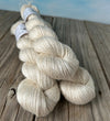 White Sand Beaches, cream off white Bamboo Linen Treasures Yarn, Fingering Weight Yarn