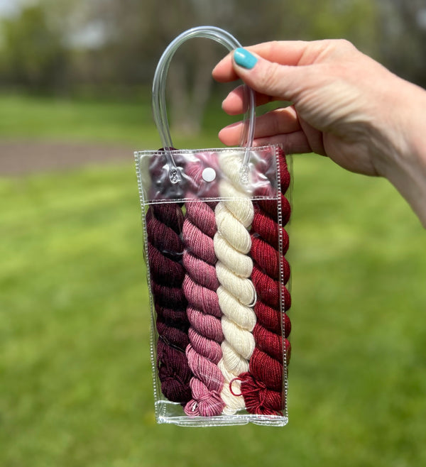 Wine Yarn Tasting Mini Skein Set, Sock Yarn Miniskeins