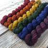 Rainbow Shawl Knitting Kit, Gradient Sock Yarn Mini Skein Set