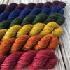 Rainbow Shawl Knitting Kit, Gradient Sock Yarn Mini Skein Set