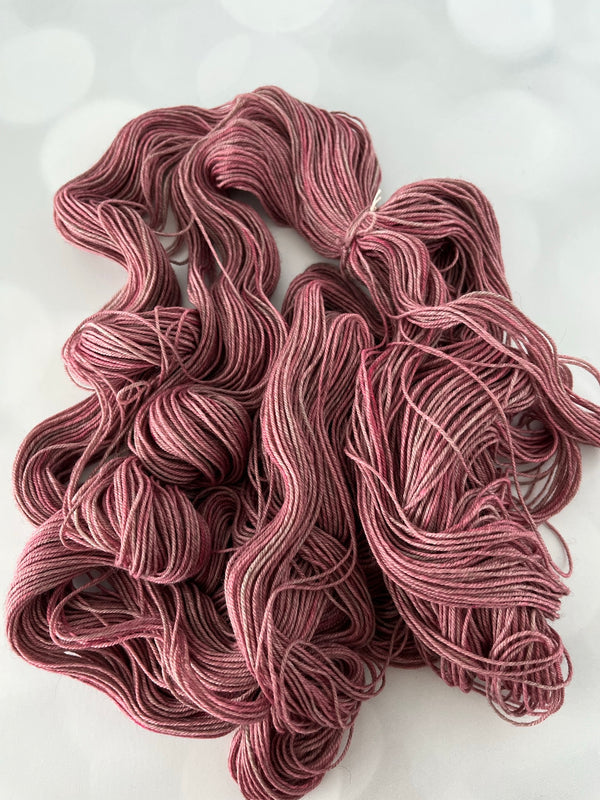 From the Depths She Rose, Treasured Yak Toes Sock Yarn, dusty pink yarn