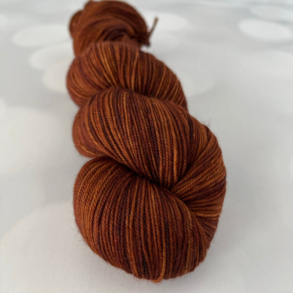 Copper Cove, Treasured Yak Toes Sock Yarn, orange yarn