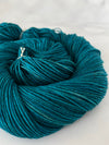 Mermaid’s Curse, Treasured Yak Toes Sock Yarn, teal turquoise yarn