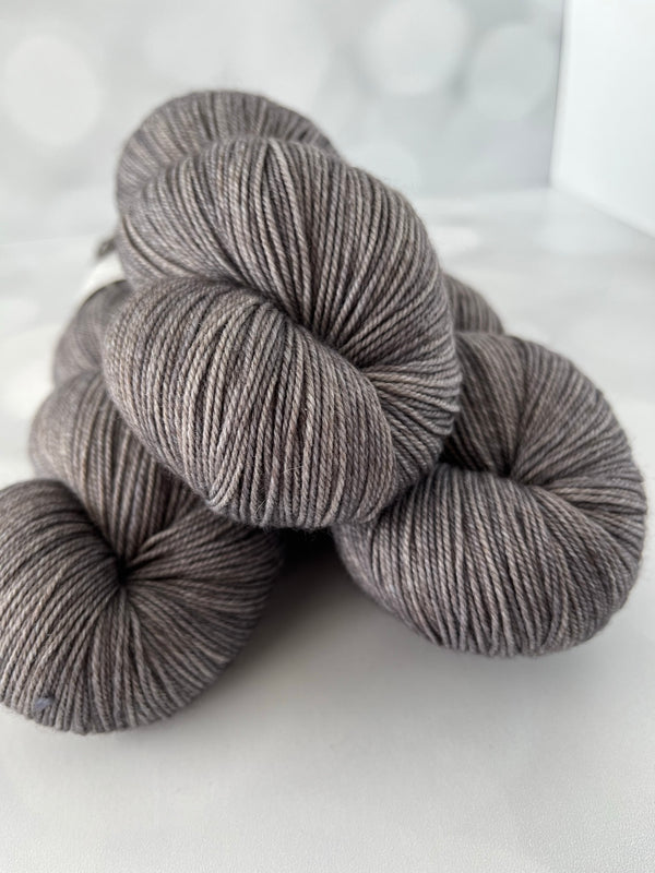 Ghost Ship, Treasured Yak Toes Sock Yarn, charcoal gray yarn