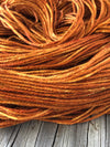 Copper Cove, Rust Copper Orange, Pure Silk Riches Yarn, Fingering Weight Yarn