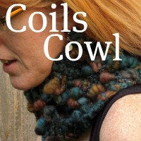 PDF Coils Cowl Pattern handspun art yarn knitting Digital Download SELL items knit from this