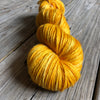 goldenrod yellow cashmere silk alpaca yarn, Hand Dyed DK Yarn, Poseidon&#39;s Trident, Treasured DK Luxe