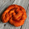 firey orange cashmere silk alpaca yarn, Hand Dyed DK Yarn, Lusty Wench, Treasured DK Luxe