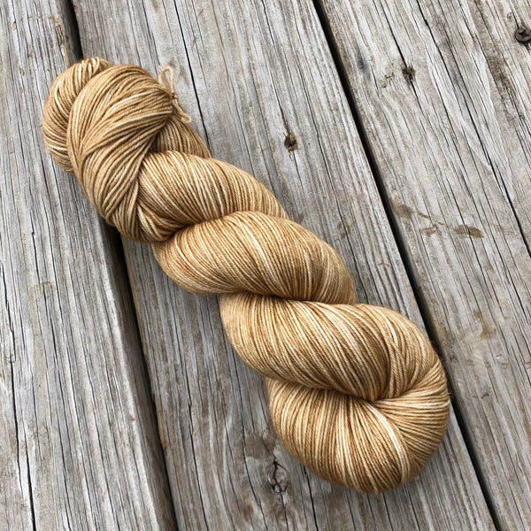 Hand Dyed Sock Yarn, Sandy Beachu, Taupe Tan, Treasured Toes Sock Yarn