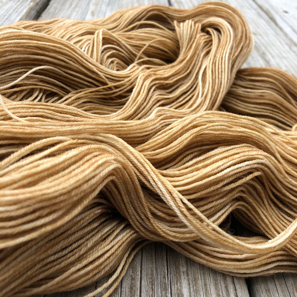 Hand Dyed Sock Yarn, Sandy Beachu, Taupe Tan, Treasured Toes Sock Yarn
