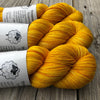 Hand Dyed Sock Yarn, Goldenrod Yellow, Poseidon’s Trident, Treasured Toes Sock Yarn