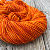 orange Hand Dyed Worsted Weight Yarn, Lusty Wench, Treasured Warmth