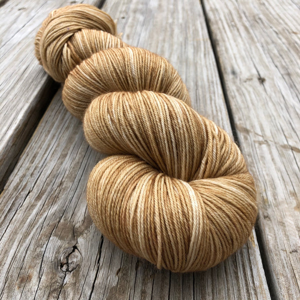 Hand Dyed Sock Yarn, Sandy Beachu, Taupe Tan, Treasured Toes Sock Yarn