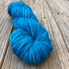 turquoise teal Hand Dyed Worsted Weight Yarn, Mermaid’s Curse, Treasured Warmth