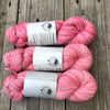 pink Hand Dyed Worsted Weight Yarn, Damsel in Distress, Treasured Warmth