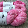 pink Hand Dyed Worsted Weight Yarn, Damsel in Distress, Treasured Warmth