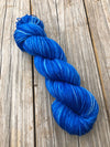 Hand Dyed Sock Yarn, Royal Blue, Swimmin with the Fishes, Treasured Toes