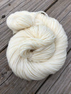 natural cream ecru Hand Dyed Worsted Weight Yarn, White Sand Beaches, Treasured Warmth