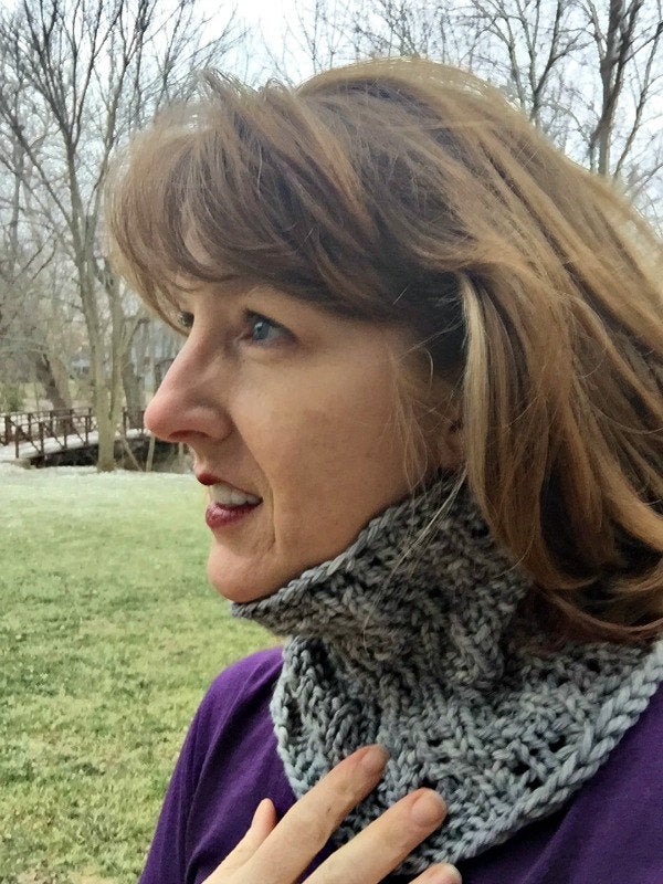 ZOMG Cowl Pdf knitting pattern digital download for handspun art yarn by TreasureGoddess artyarn