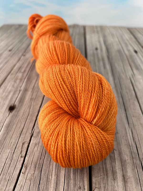 Lusty Wench, Orange, Silk Treasures Lace Yarn