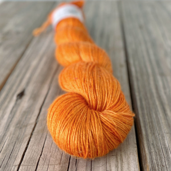 Ahoy! Orange Bamboo Linen Treasures Yarn, Fingering Weight Yarn
