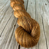 Bronze Coins, copper brown Bamboo Linen Treasures Yarn, Fingering Weight Yarn