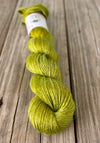 Cap'n Chartreuse, Chartreuse Green Bamboo Linen Treasures Yarn, Fingering Weight Yarn