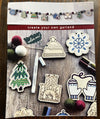 Christmas Memories DIY Garland Kit - Fireplace, Mittens, Snowflake - Color Your Own Ornaments