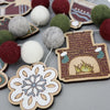 Christmas Memories DIY Garland Kit - Fireplace, Mittens, Snowflake - Color Your Own Ornaments