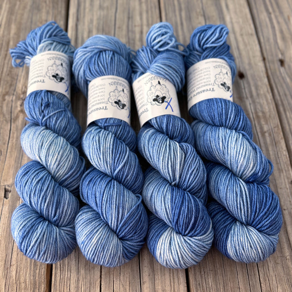 SALE Clear Skies Dye Lot 1, Light Blue, Treasured Warmth Worsted Weight Yarn