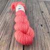 Coral Reef, Coral Pink Peach Treasured DK Luxe Yarn, hand dyed yarn