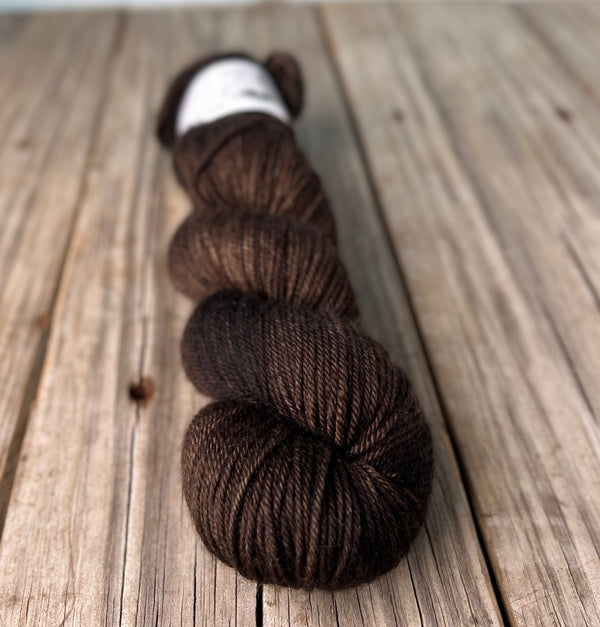 Walk the Plank, Brown, Yak Silk DK Treasures Yarn