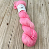 Damsel in Distress, Pink Treasured DK Luxe Yarn, hand dyed yarn