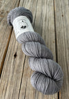 Ghost Ship, Medium Gray, Silk Sparkle DK Treasures Yarn, extra fine merino wool, silk, stellina