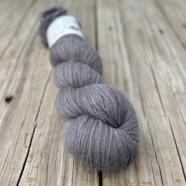 Ghost Ship, Gray Treasured DK Luxe Yarn, hand dyed yarn