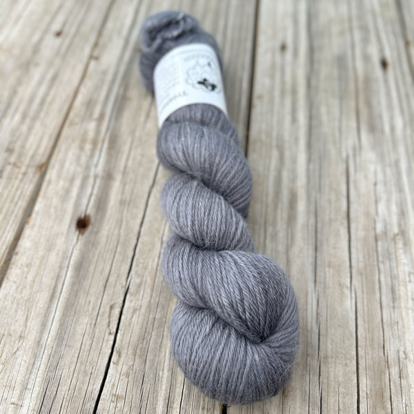 Ghost Ship, Gray Treasured DK Luxe Yarn, hand dyed yarn