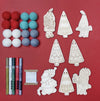 Gnome DIY Garland Kit - Gnome for the Holidays - Color Your Own Ornaments