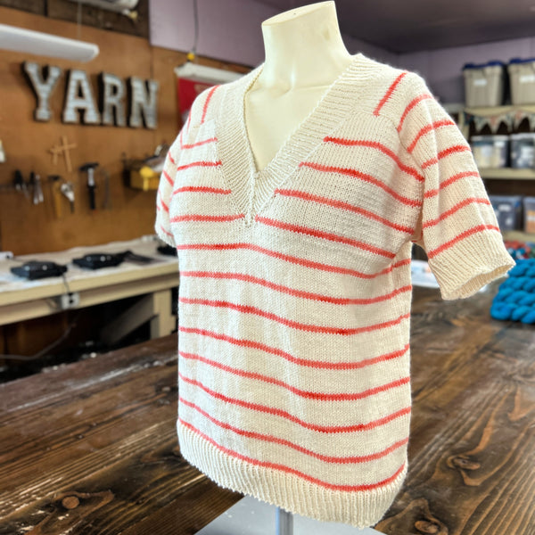 Coral with Cream Combo, 2026 Spring Top KAL, Gramercy Tee Yarn Set