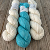 Cream with Light Turquoise Combo, 2026 Spring Top KAL, Gramercy Tee Yarn Set