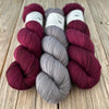 Wine with Gray Combo, 2026 Spring Top KAL, Gramercy Tee Yarn Set