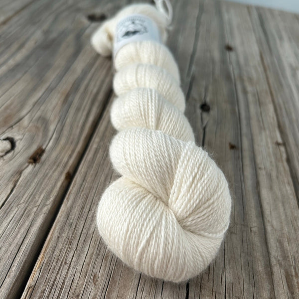 White Sand Beaches, Cream Off White, 50 gram half skein, Silk Treasures Lace Yarn