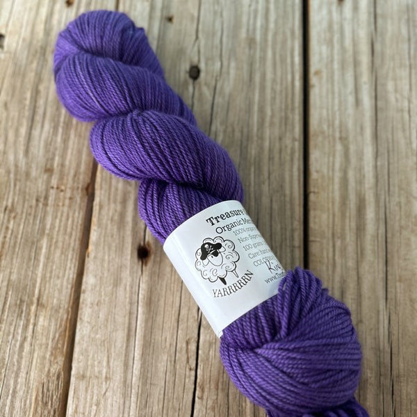 King's Cloak, Royal Purple, Organic Merino Sport Treasures Yarn