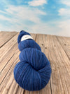 Make Waves, Organic Merino Sport Treasures Yarn, sapphire blue yarn